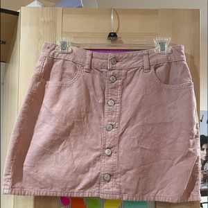 pink corduroy skirt